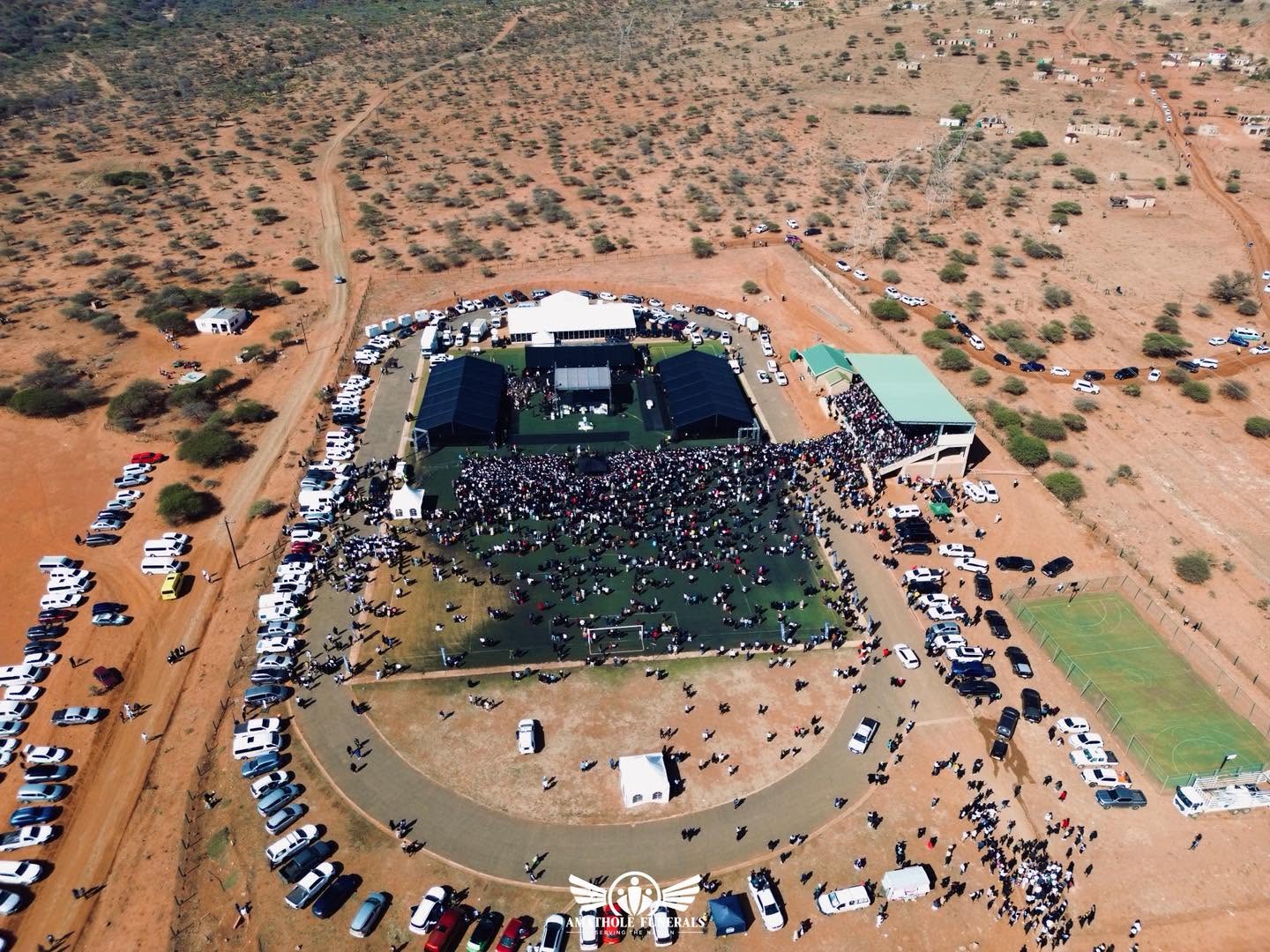 Community gathered for a large funeral service supported by Amathole